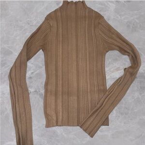 NWOT Dynamite Ribbed Tan Turtleneck Sweater